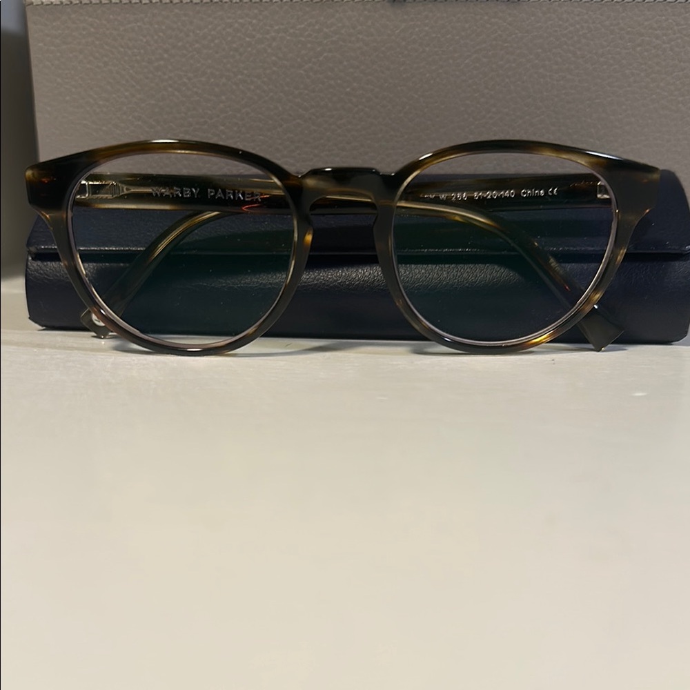 Warby Parker Percey wide tortoise glasses